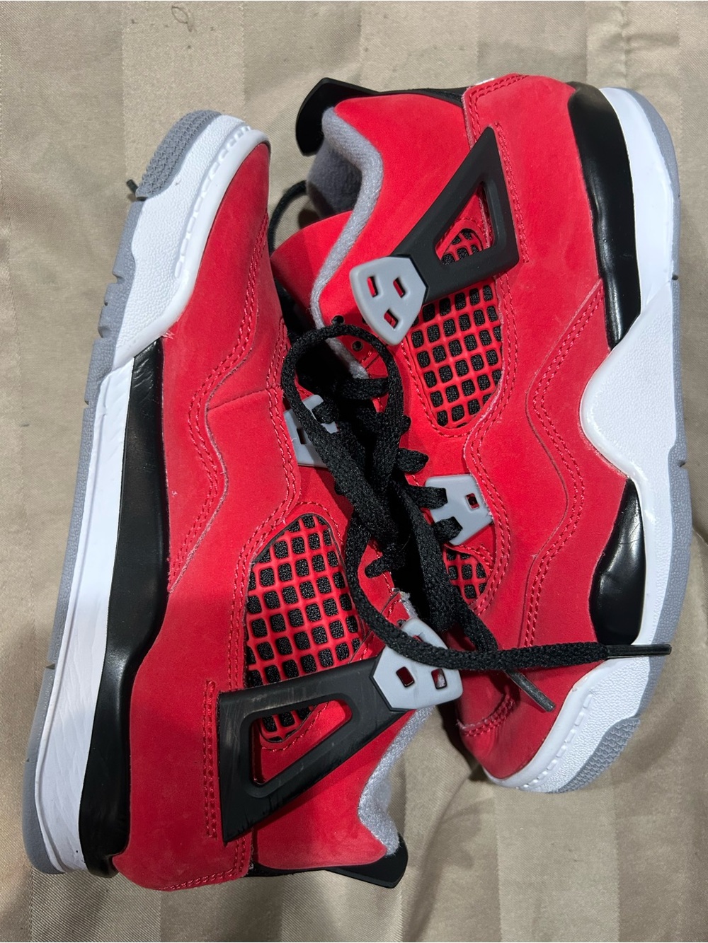 Jordan Kids Red and Black Retro Basketball Sneakers
